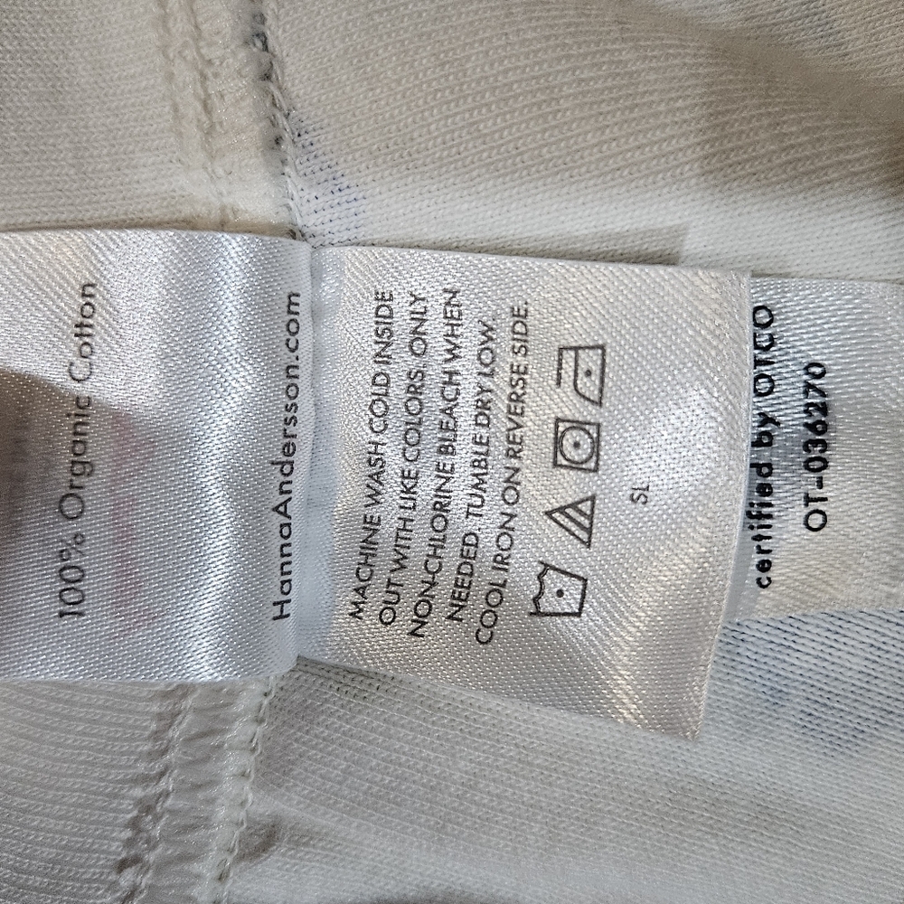 Hannah Anderson Holiday Jogger Pants Womens XS‎ White Dradel Star Of David Print - Picture 8 of 8